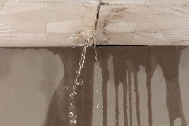 Professional Sewage Cleanup technician working in Falls City, TX